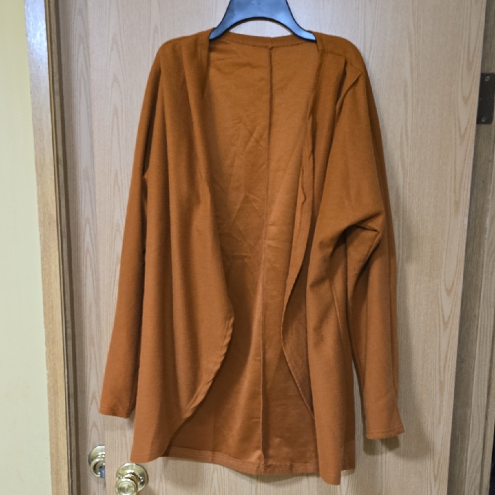 Women's Open Front Cardigan - Rust